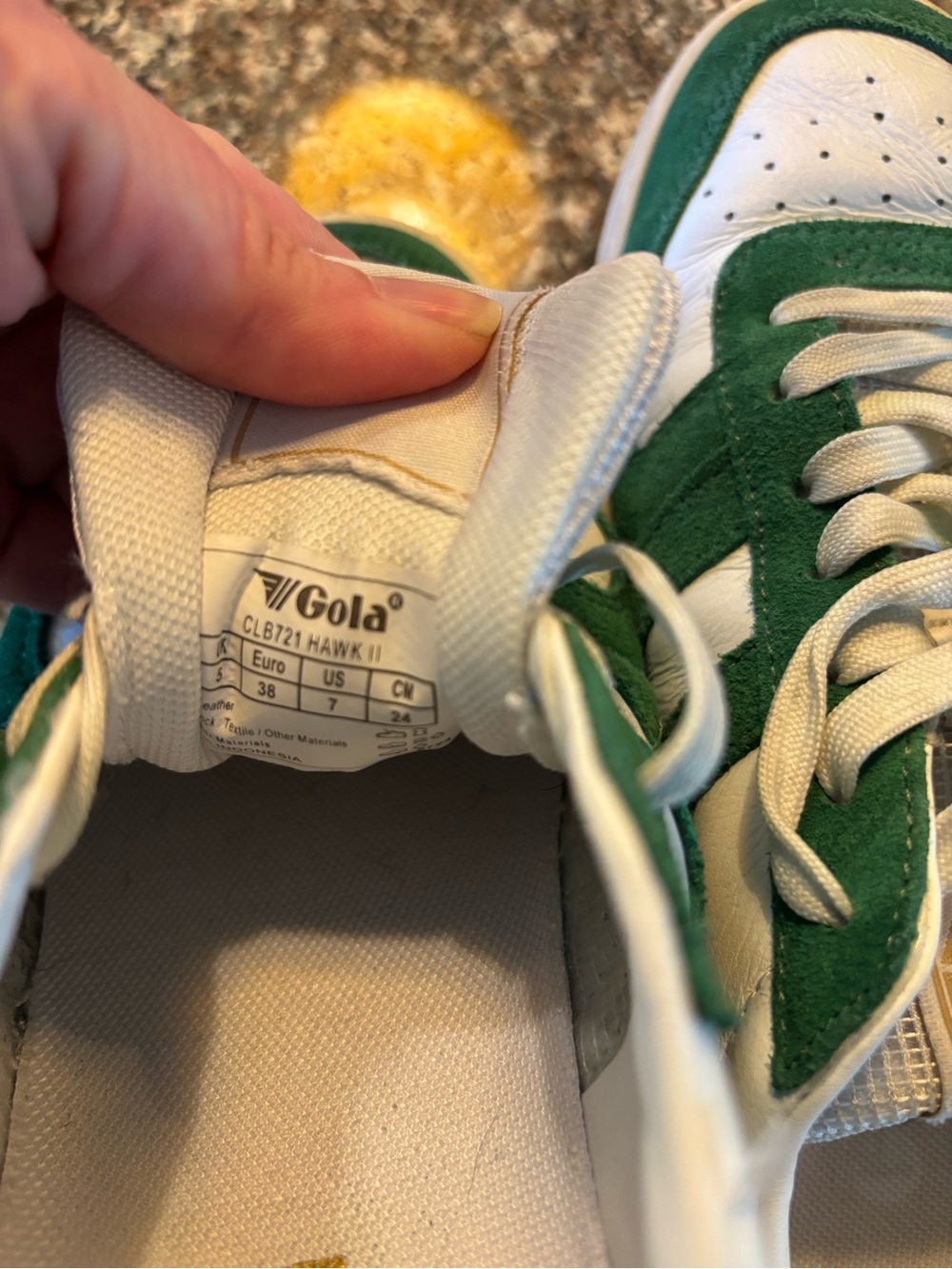 Gola Womens Green and White Low-Top Sneakers Size 7 - Picture 10 of 10